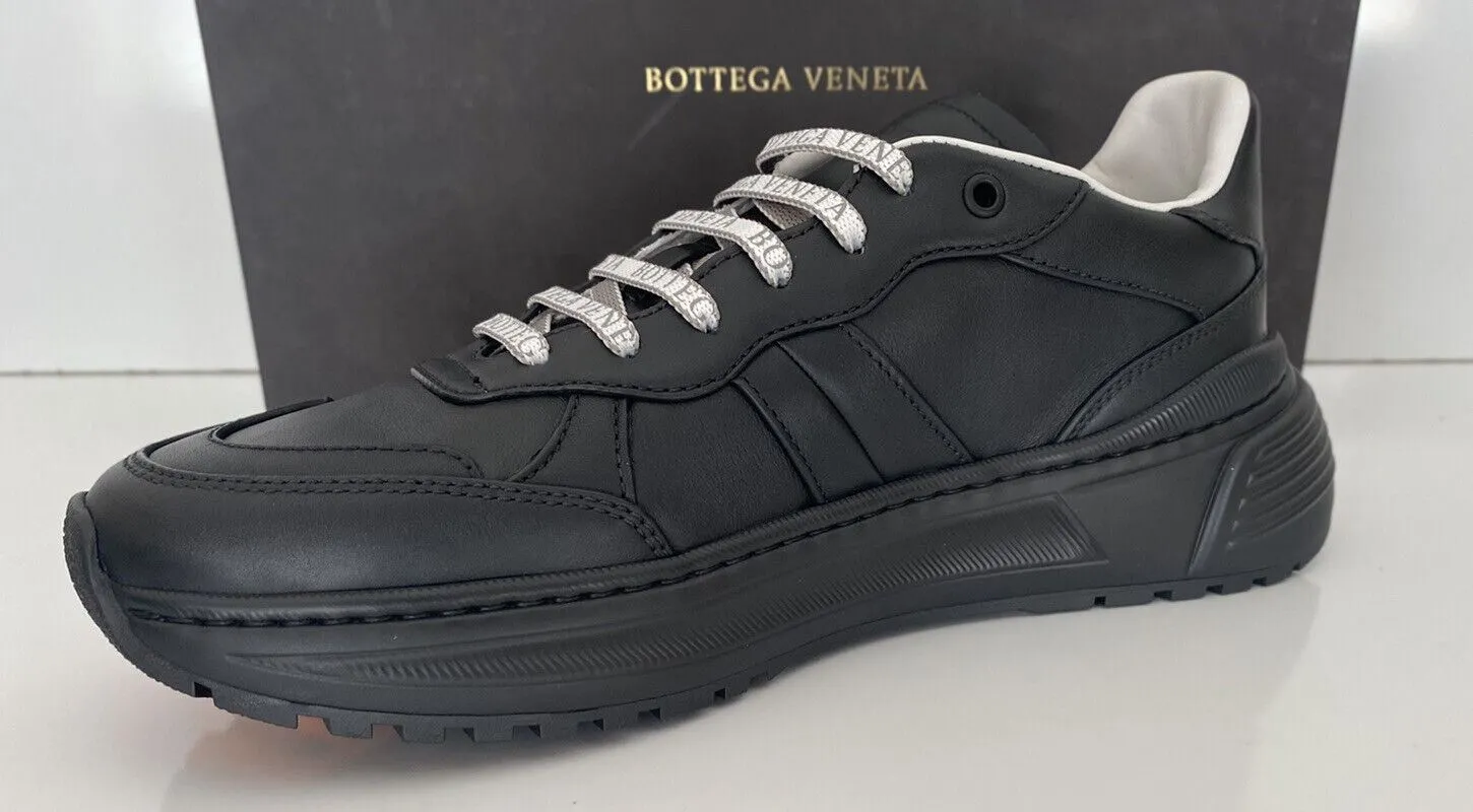 NIB $850 Bottega Veneta Men’s Black Calf Leather Sneakers 10 US (43 Eu) 565646