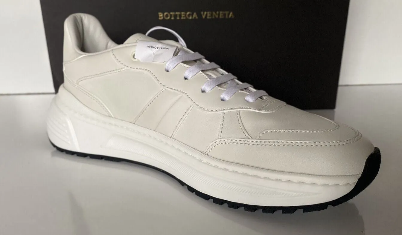 NIB $850 Bottega Veneta Men’s White Calf Leather Sneakers 10 US 565646 9117