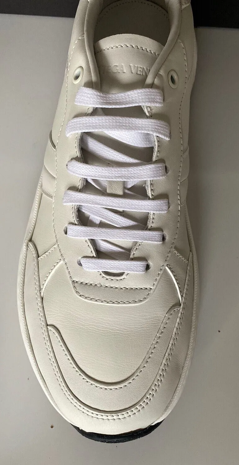 NIB $850 Bottega Veneta Men’s White Calf Leather Sneakers 11.5 US 565646 9117