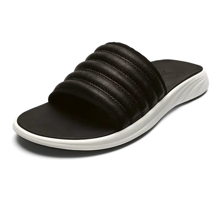 Olukai Men's Komo Slide Sandal Black/White