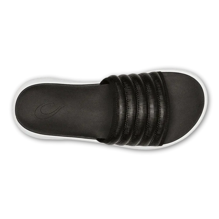 Olukai Men's Komo Slide Sandal Black/White