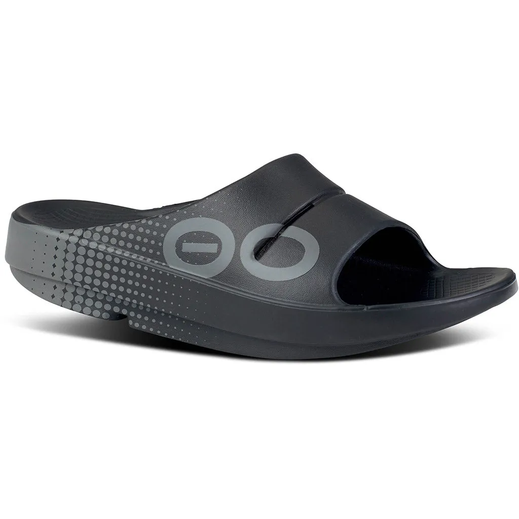 OOFOS Women's OOahh Sport Slide - Black Matrix