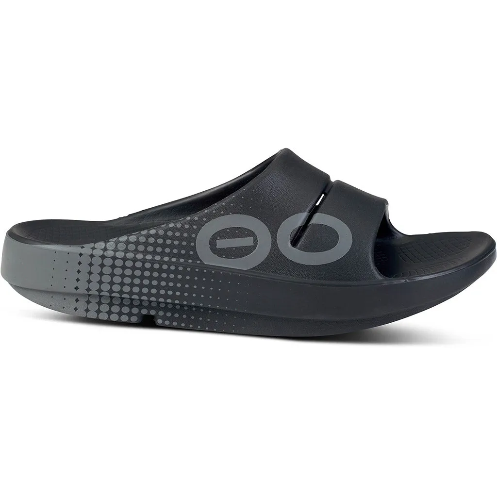 OOFOS Women's OOahh Sport Slide - Black Matrix