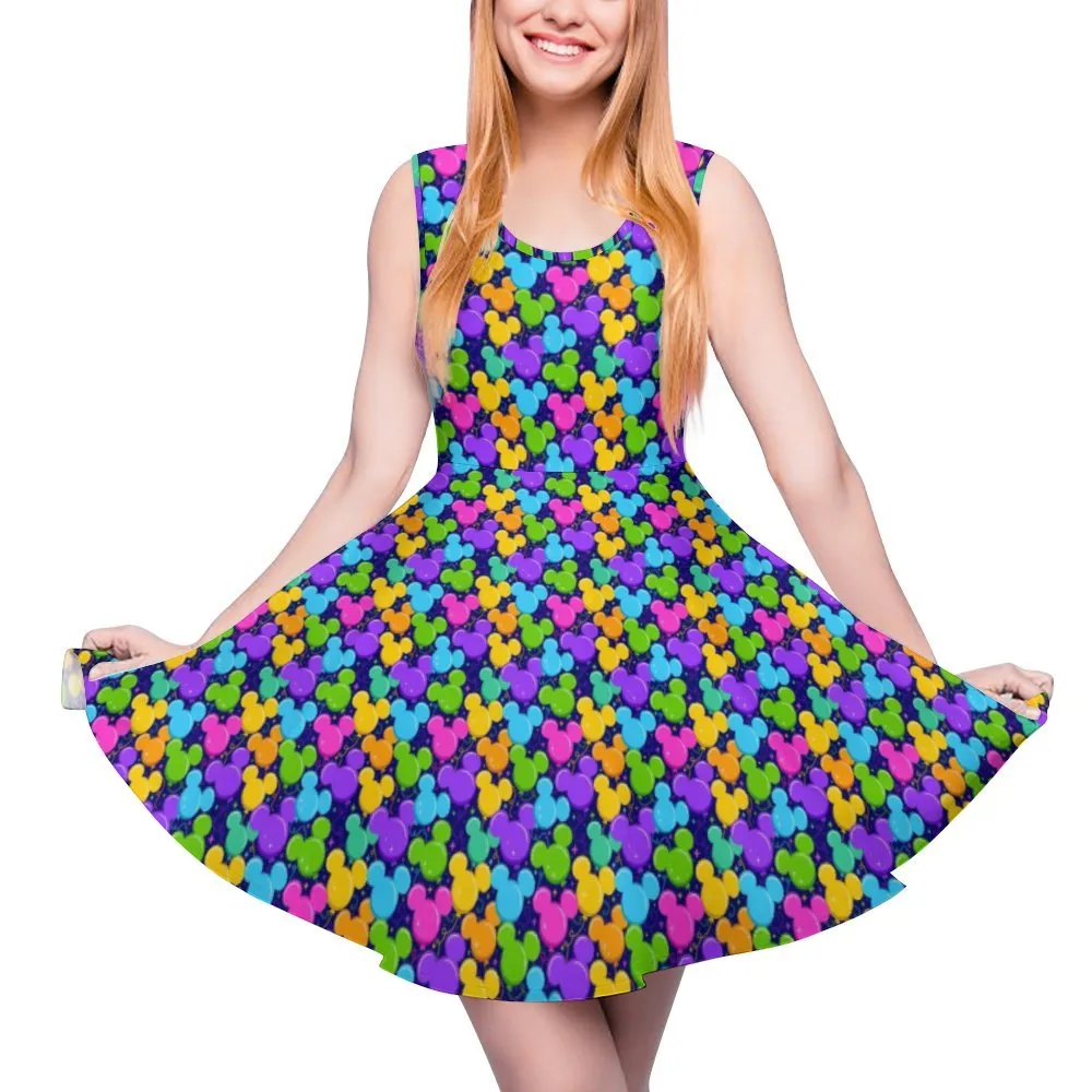 Park Balloons Women's Sleeveless Round Neck Skater Dress