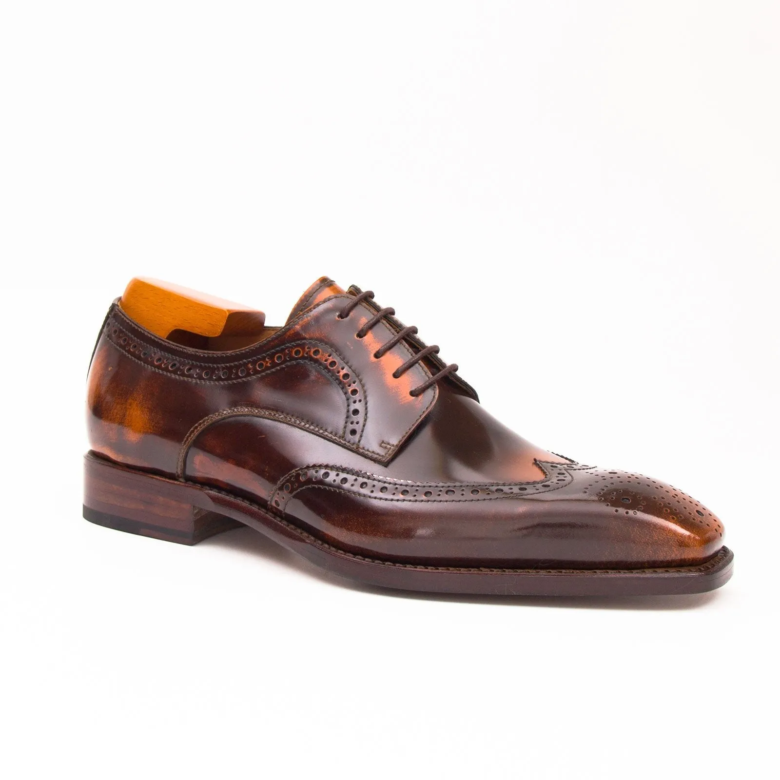 Patent leather goodyear welt dress shoes Brown