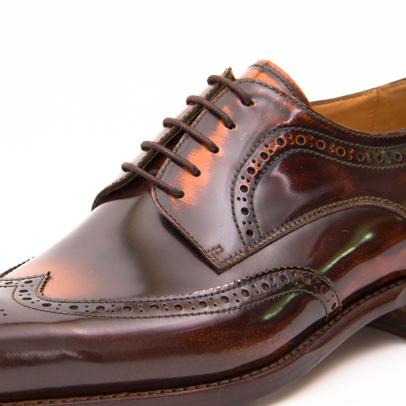 Patent leather goodyear welt dress shoes Brown