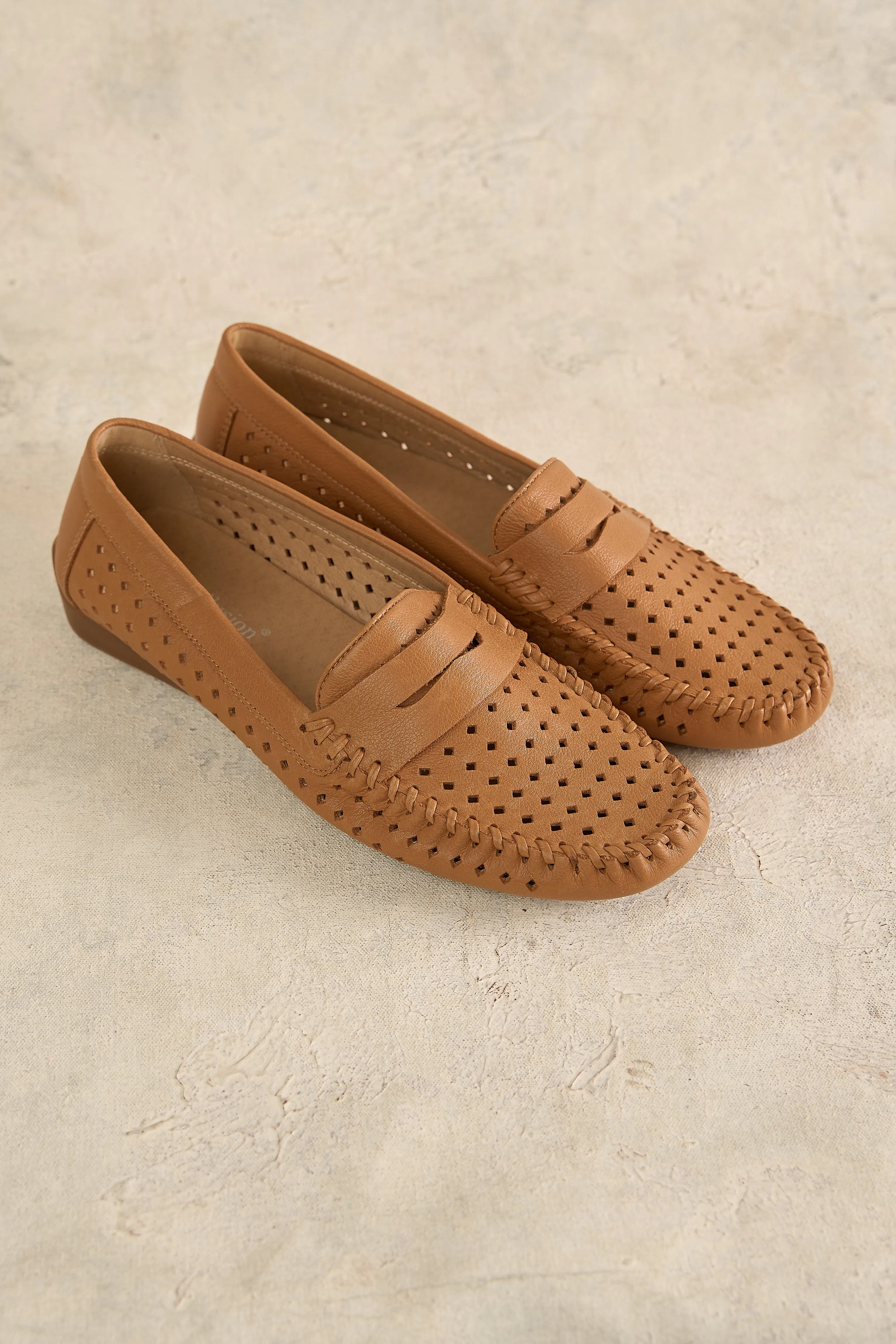 Perforated Leather Loafer