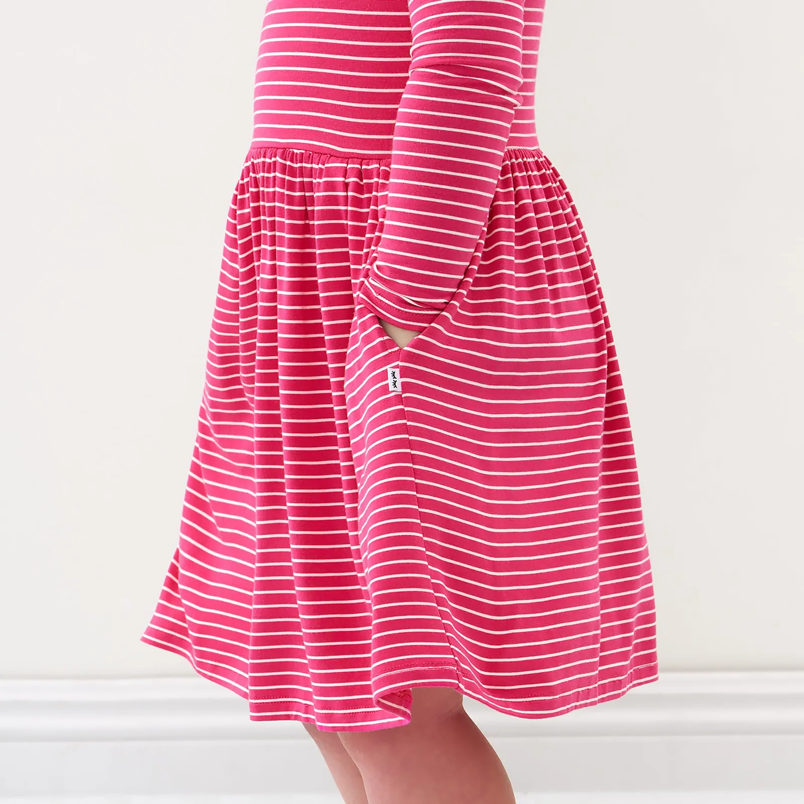 Pink Punch Stripes Bow Back Skater Dress