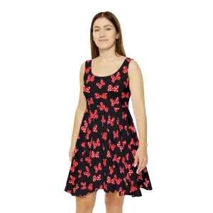 Polka Dot Bows Women's Skater Dress