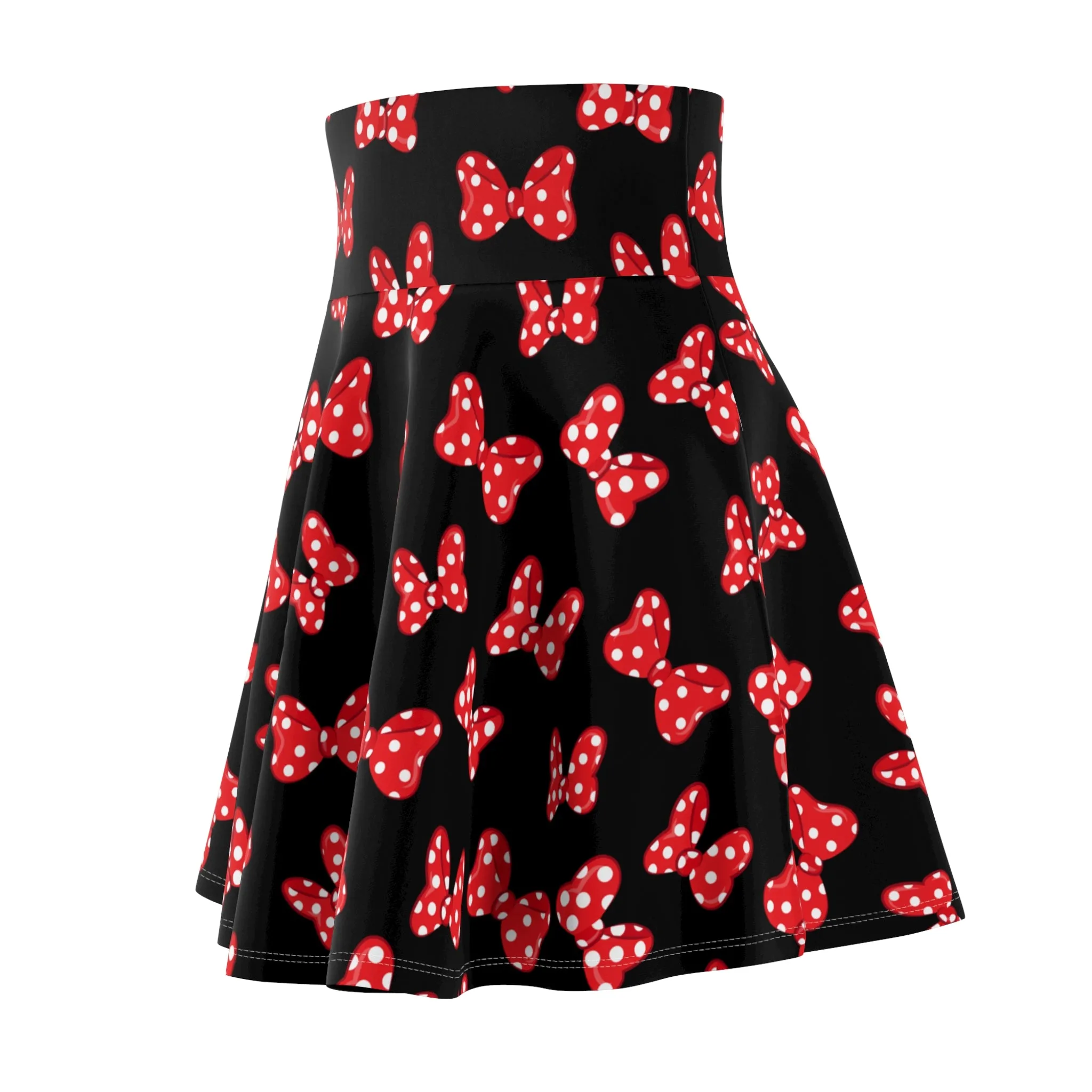 Polka Dot Bows Women's Skater Skirt