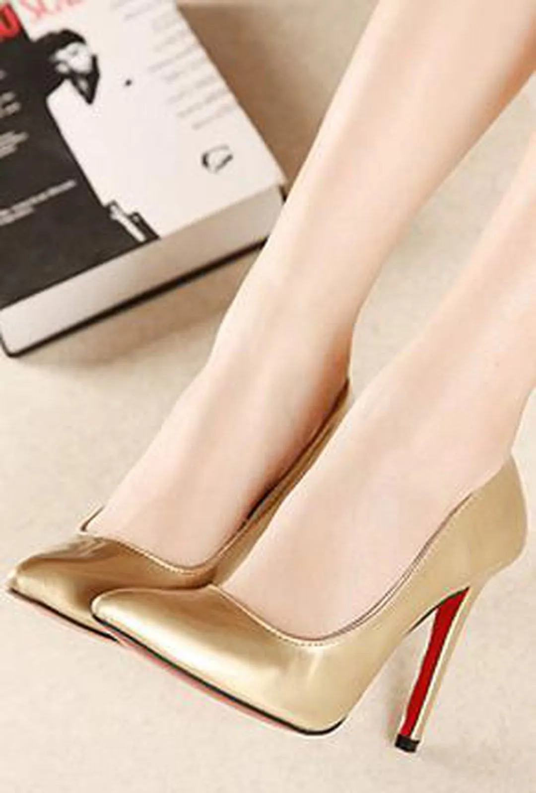 POMELO - PATENT PUMPS HEELS