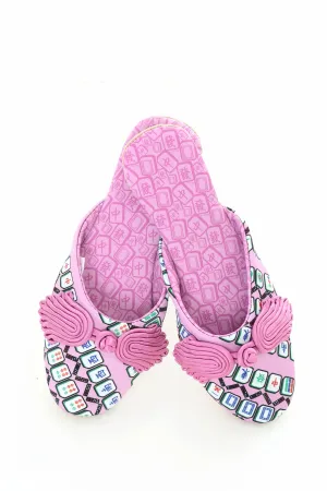 PRAIRIE Mahjong Print House Slippers (Purple)