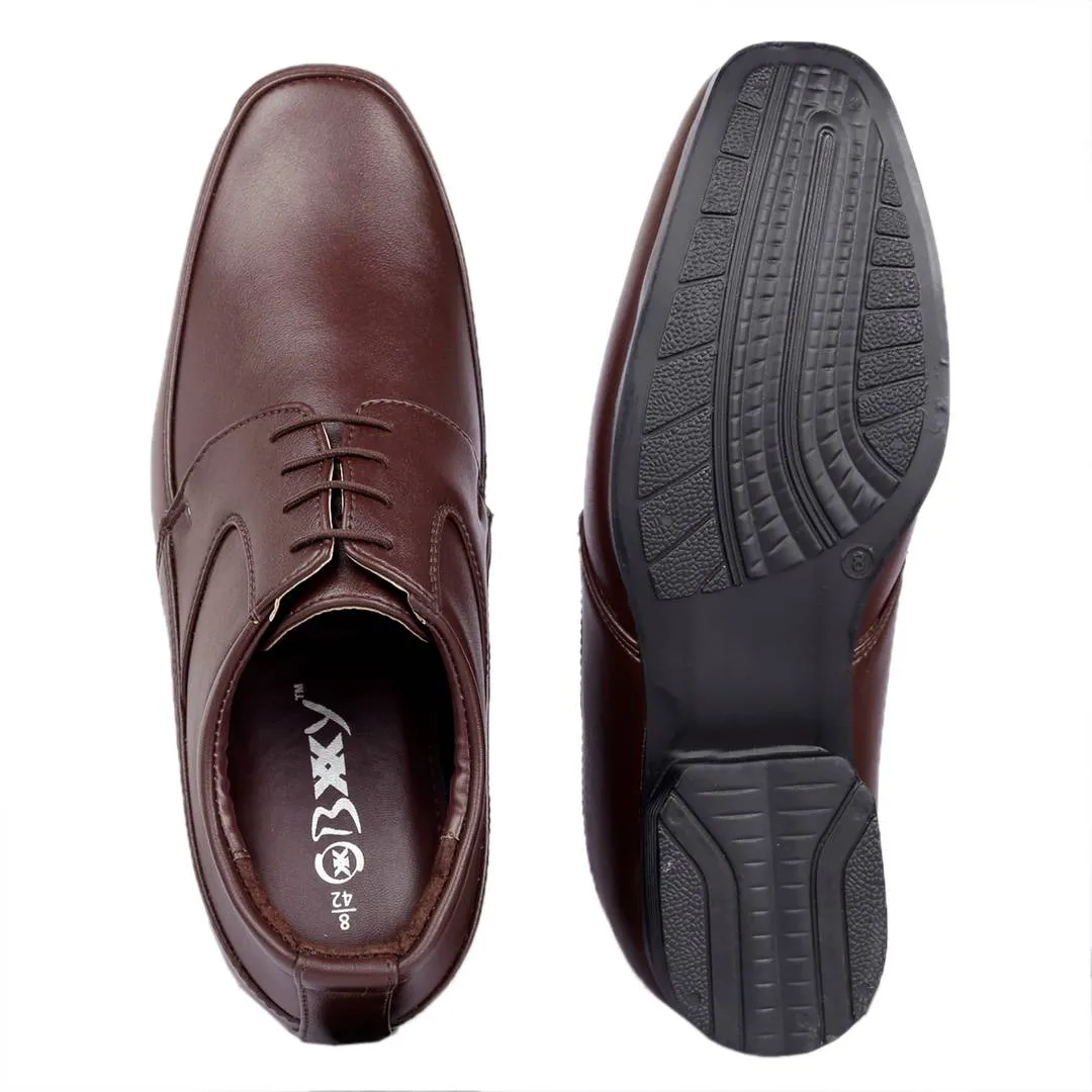 Premium Brown Faux Leather Formal Shoe For Men