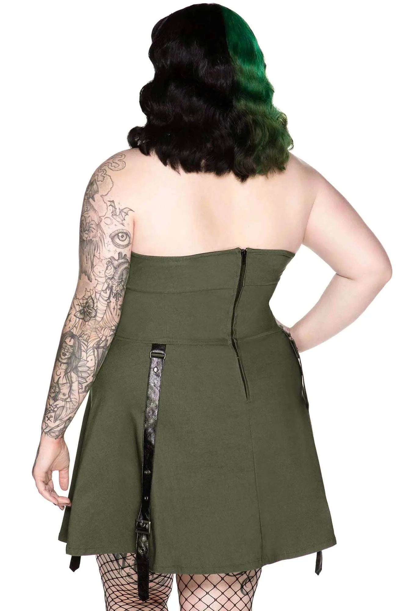 Psy-Ops Halter Dress [KHAKI] [PLUS] - Resurrect