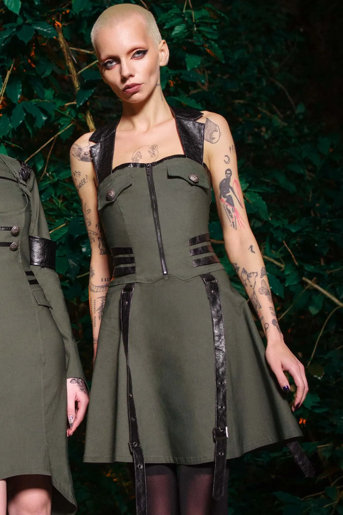 Psy-Ops Halter Dress [KHAKI] - Resurrect