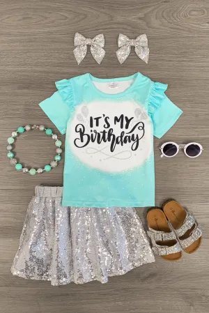 "It's My Birthday" Sequin Skirt Set