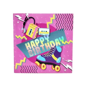 Roller Skate 80's Happy Birthday Card