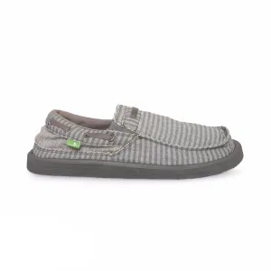 Sanuk Skipjack Hookie Grey Stripe Shoes