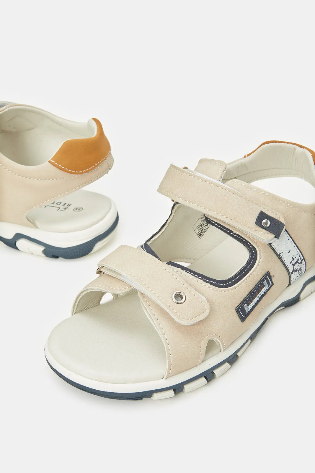 Senior Boys Grey Sporty Sandal