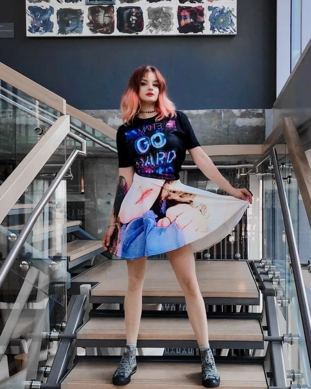 Since Day One Graphic Skater Skirt