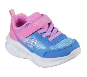 Skechers Girls Trainers S Lights sola Glow Ombre Deluxe Hot Pink/ Blue