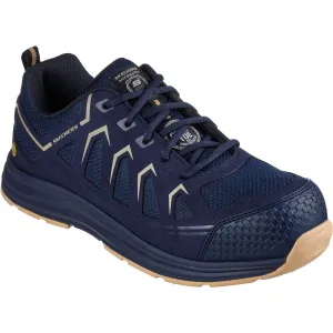 Skechers Workwear Malad II Safety Trainers S1 Navy/Tan