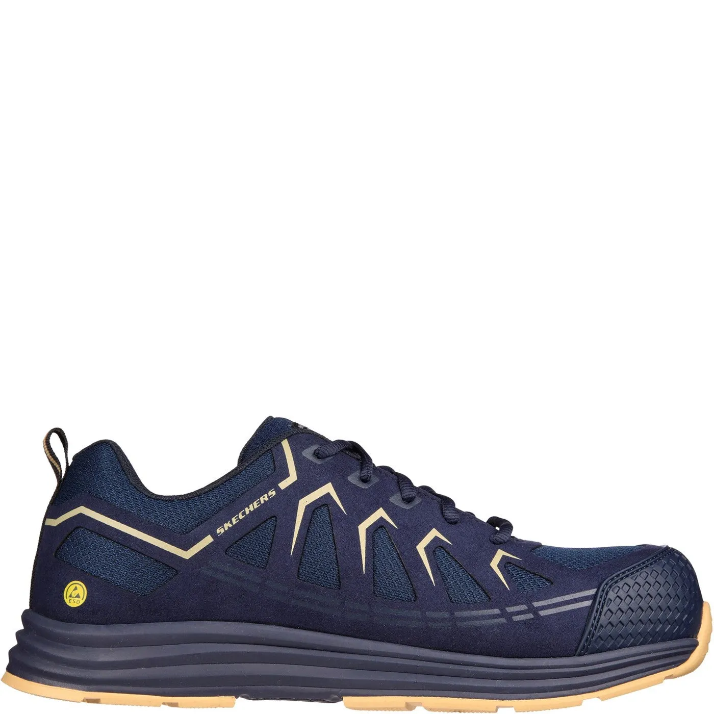 Skechers Workwear Malad II Safety Trainers S1 Navy/Tan