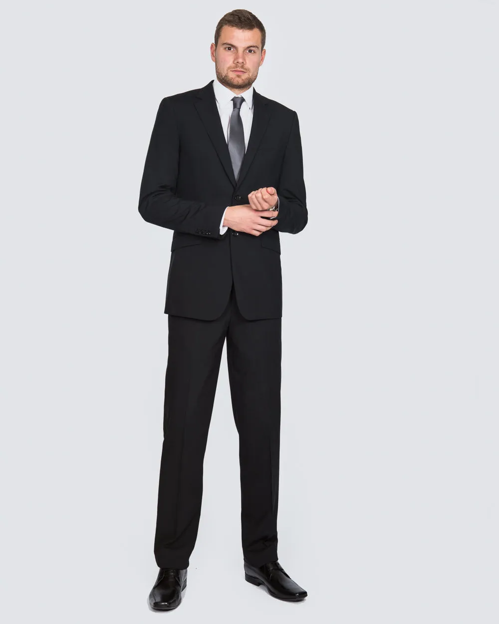 Skopes Regular Fit Wool Tall Suit (black)