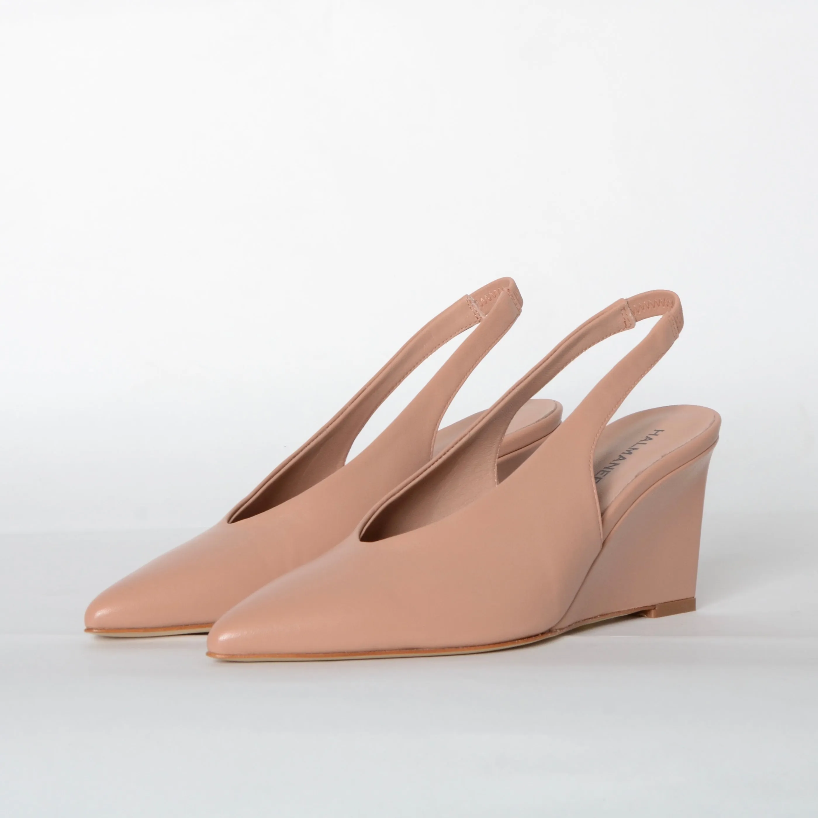 Slingback Pointy Toe Wedge Heel