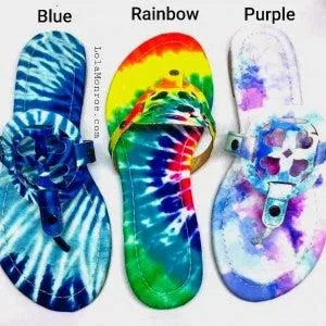 Tie Dye Designer Inspired Sandals