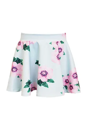 Toddler Girls Floral Print Skater Skirt