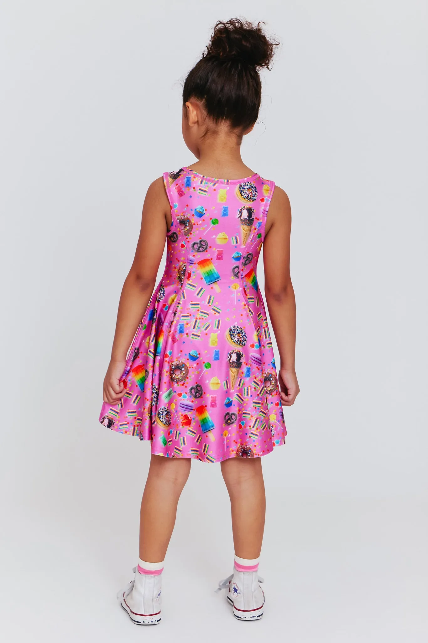 Toddler Skater Dress in Pink Candy Spill