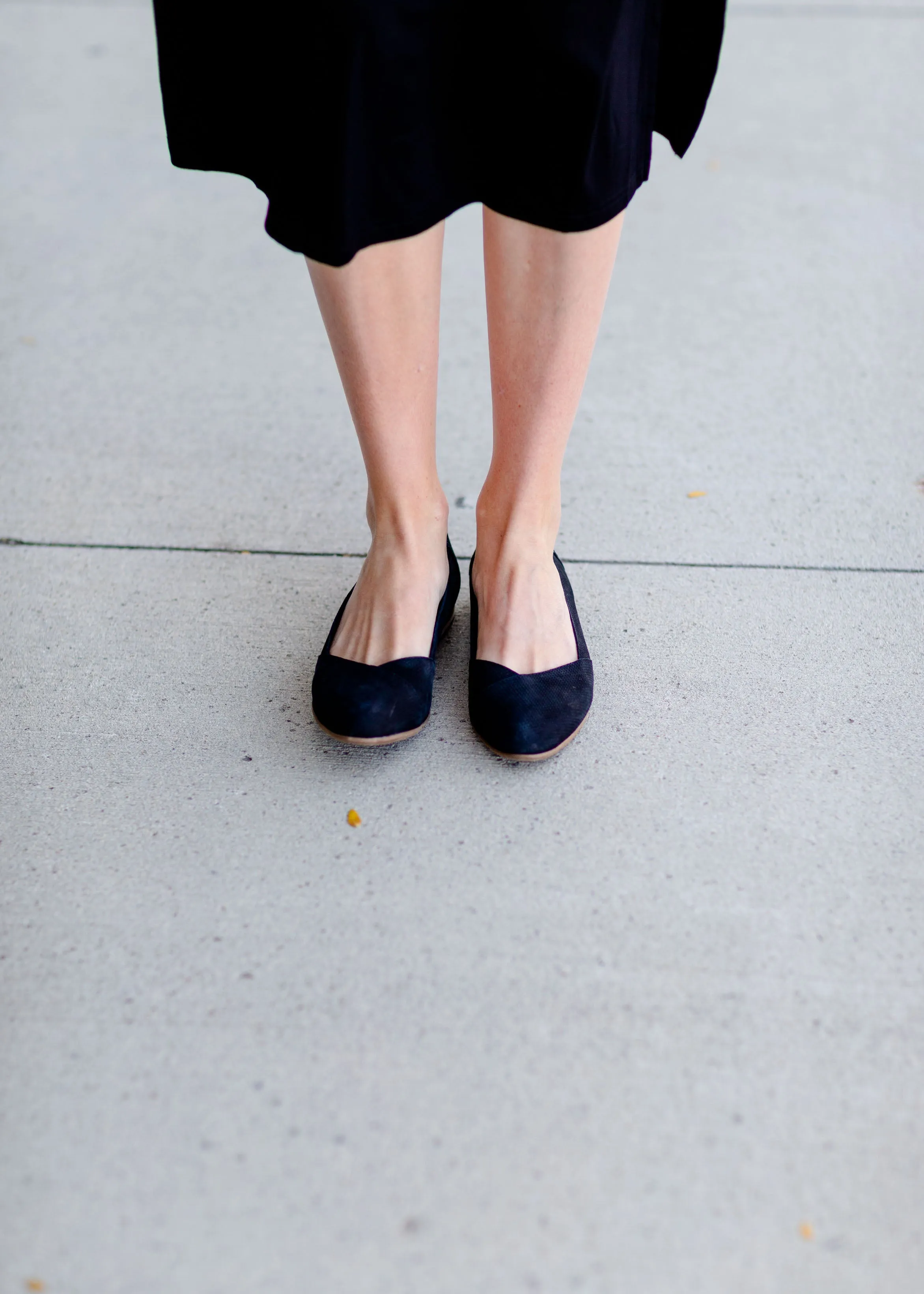 TOMS Black Suede Julie Flat - FINAL SALE