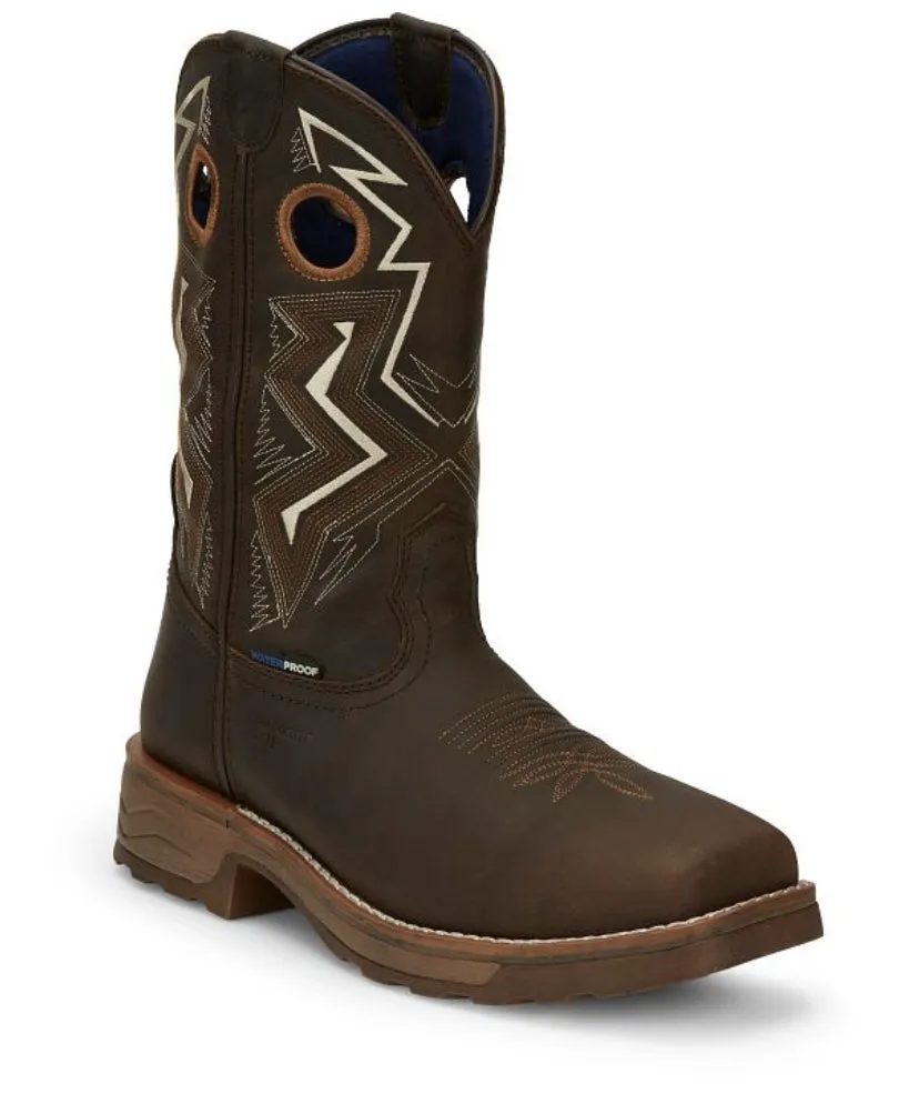 Tony Lama Men’s Force Walnut Pull On Safety Toe Work Boot.