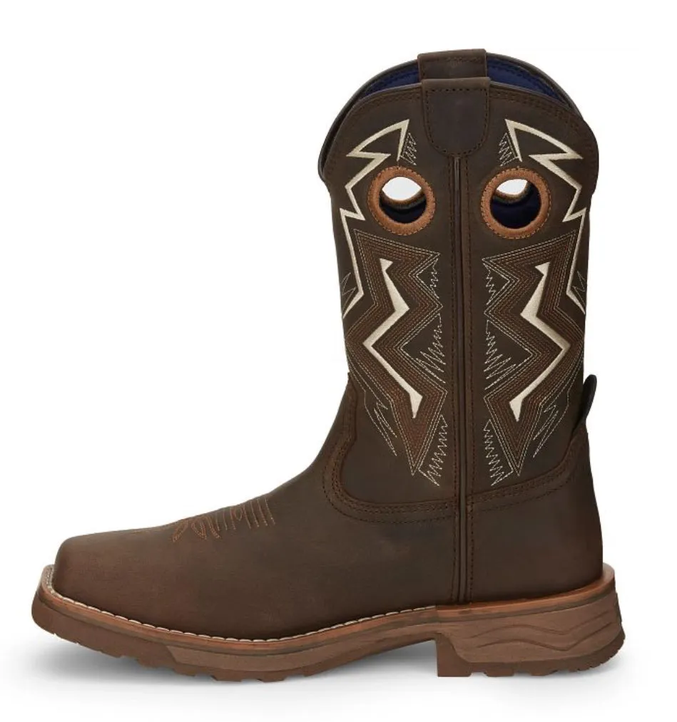 Tony Lama Men’s Force Walnut Pull On Safety Toe Work Boot.