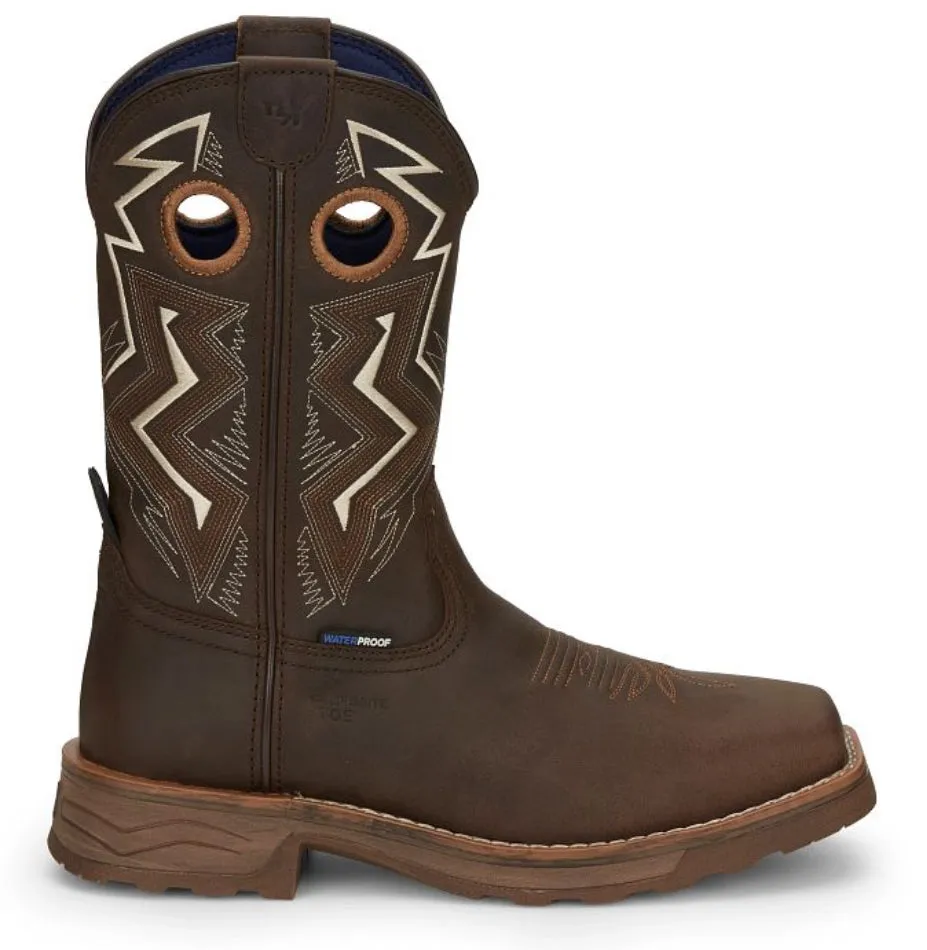 Tony Lama Men’s Force Walnut Pull On Safety Toe Work Boot.