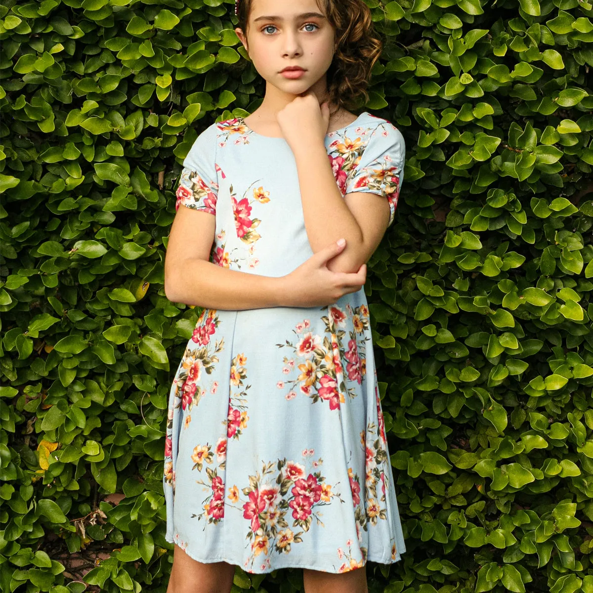 Tween Floral Print Skater Dress