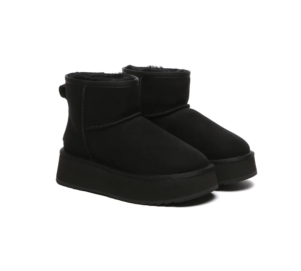 UGG Boots Sheepskin Wool Ankle Platform Thick Bottom Mini Classic