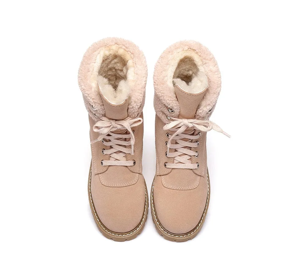 UGG Boots Women Fashion Chunky Sheepskin Wool Boots Mina