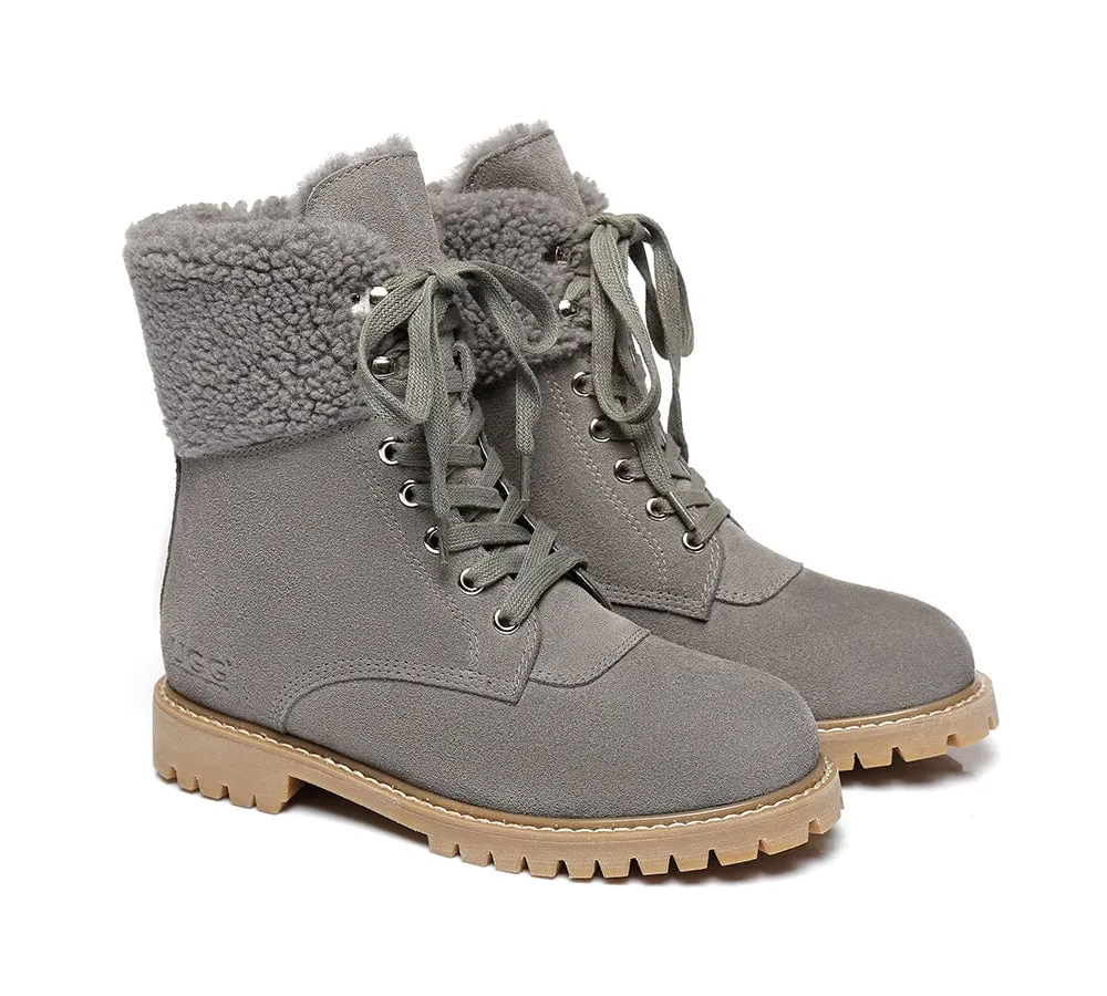 UGG Boots Women Fashion Chunky Sheepskin Wool Boots Mina