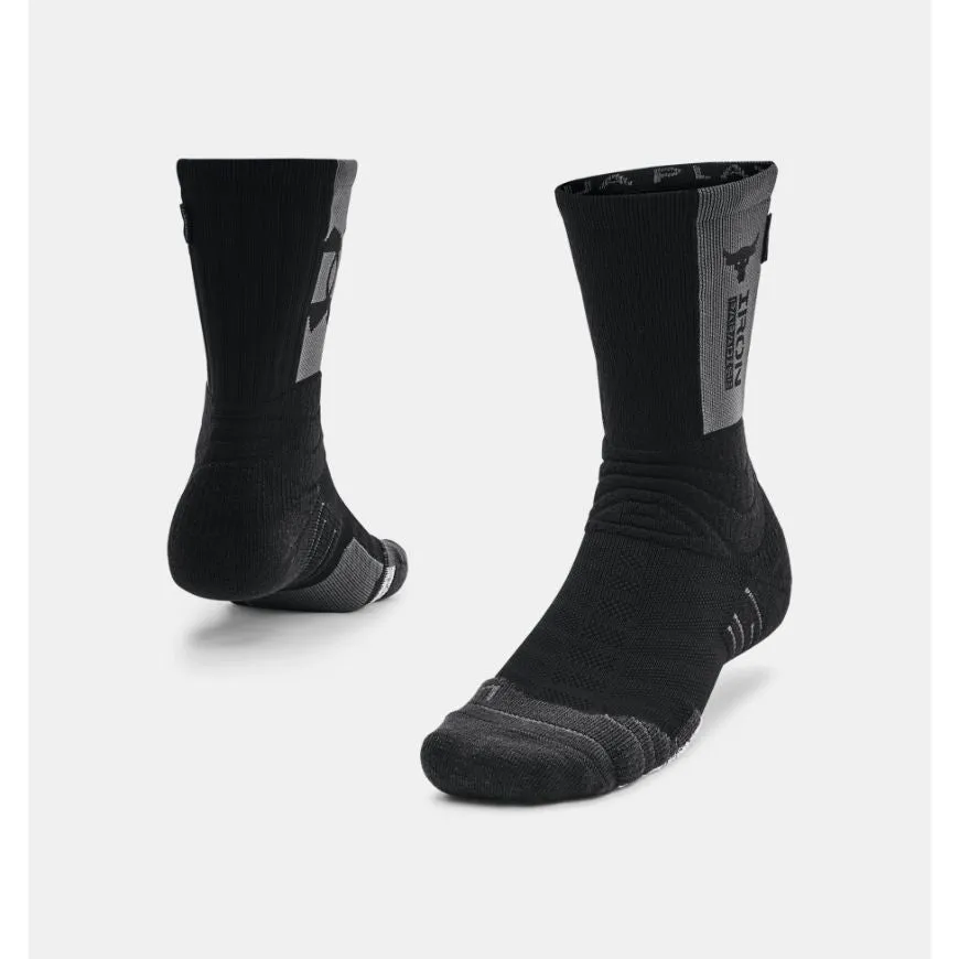 Under Armour Playmaker Project Rock Crew Men Training Sock Black/Grey