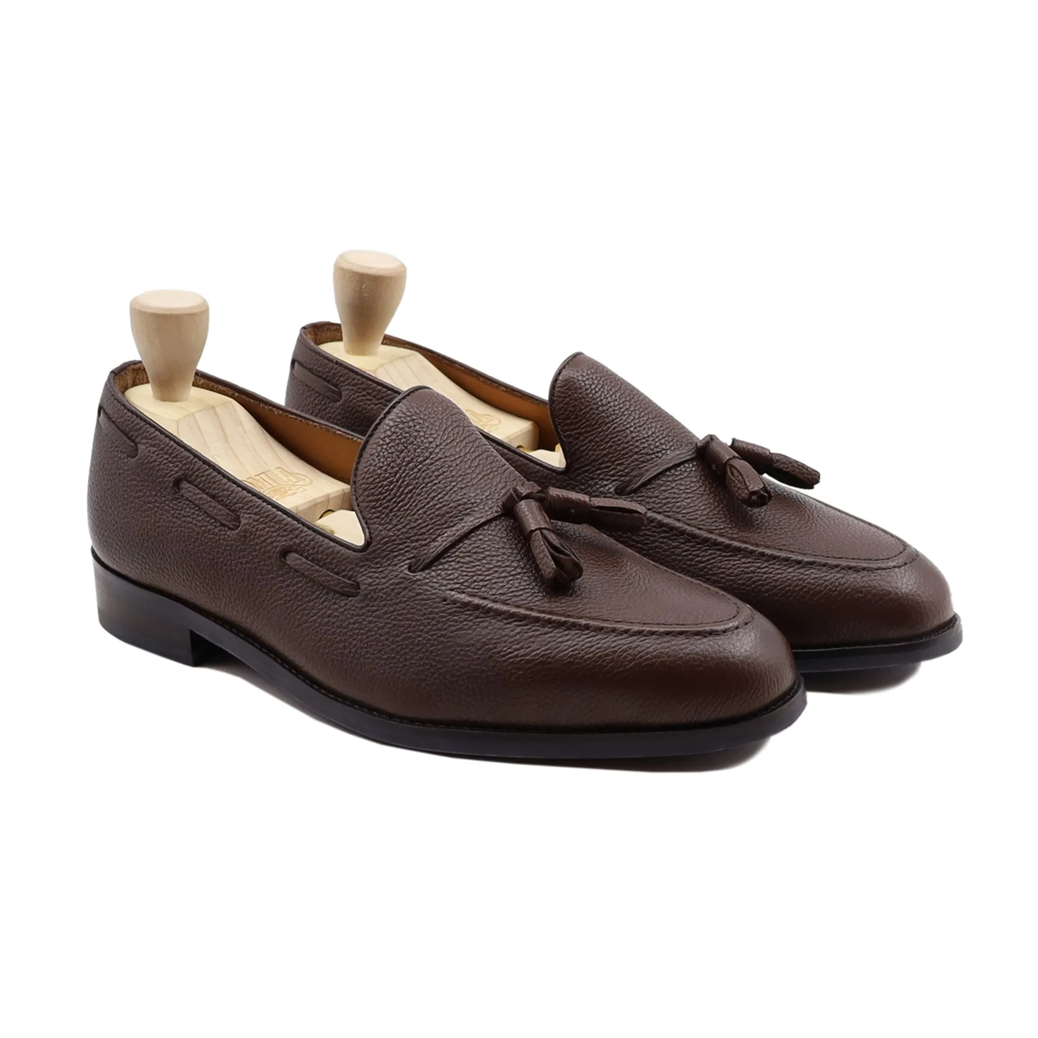 Vaduz - Men's Brown Pebble Grain Leather Loafer