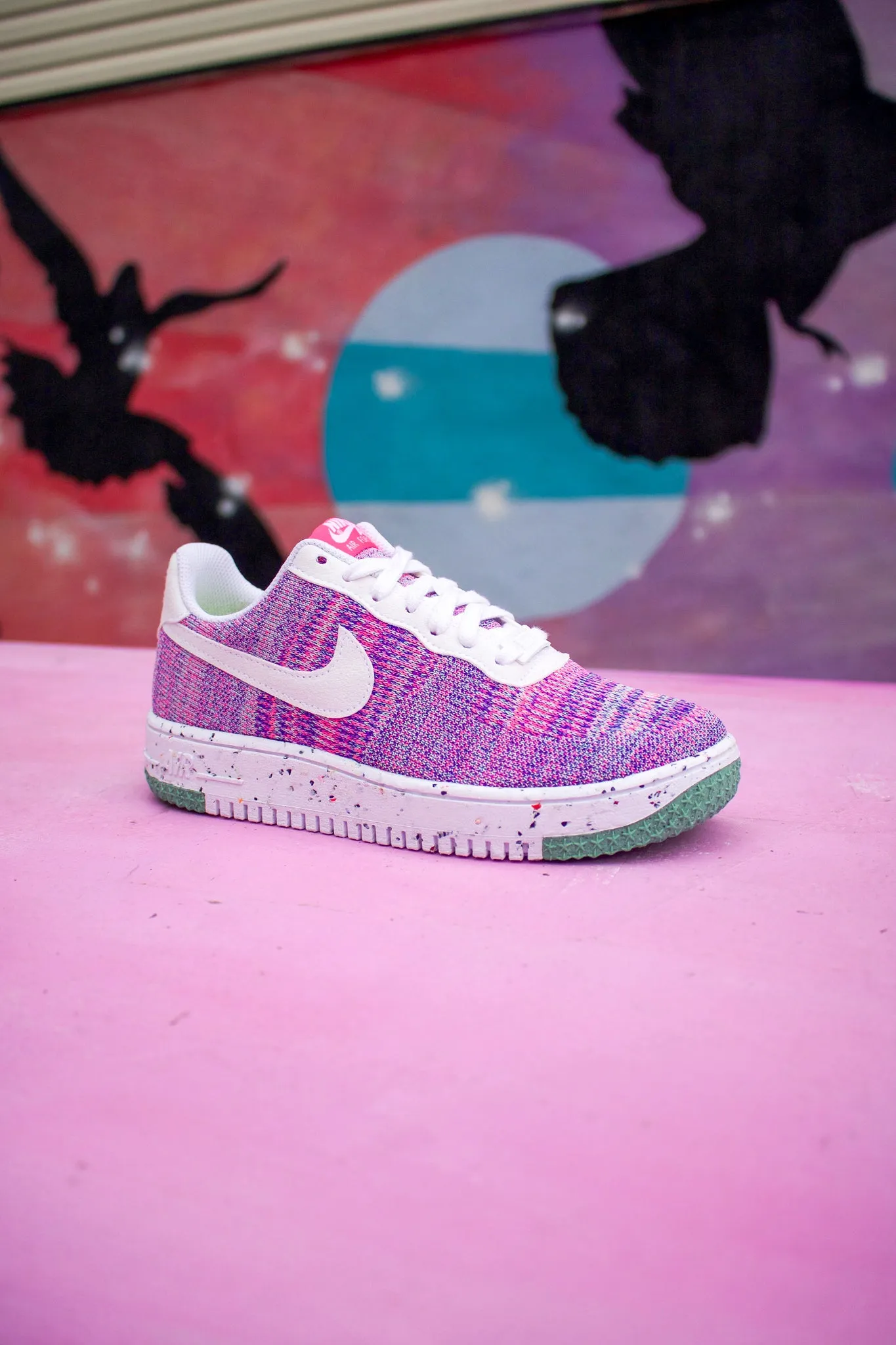 W NIKE AIR FORCE 1 CRATER FLYKNIT "FUCHSIA GLOW"