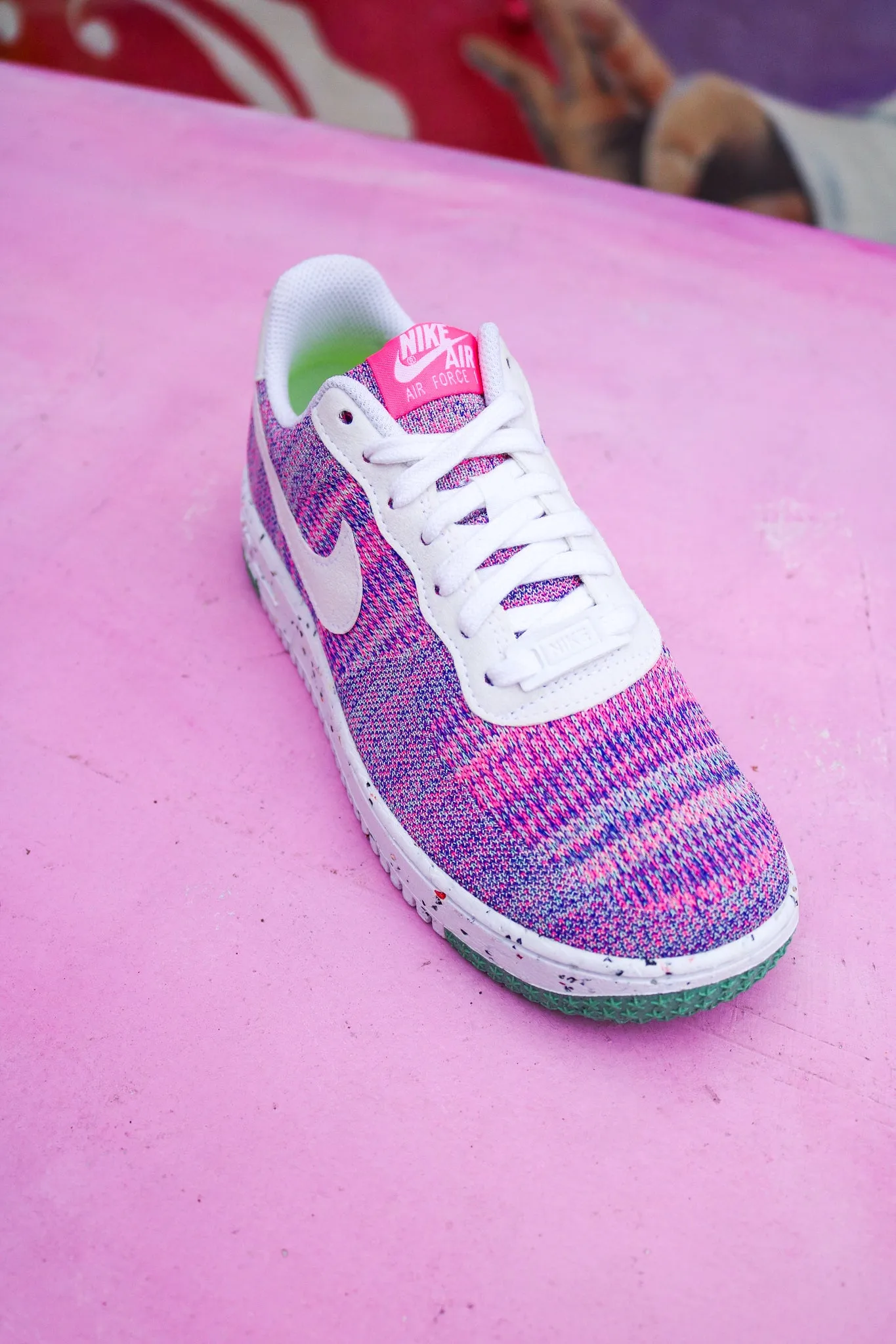 W NIKE AIR FORCE 1 CRATER FLYKNIT "FUCHSIA GLOW"