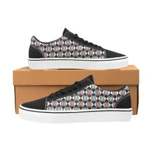 Women's Big Size Prism Geometrical Print Low Top Canvas Shoes